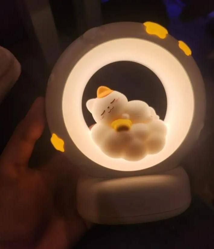 Sleeping Cat LED Night Lamp with Touch Control
