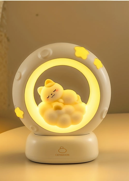 Sleeping Cat LED Night Lamp with Touch Control